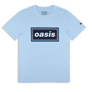 Oasis Live '25 '96 Retro Logo T-Shirt Blue Official Tour Shirt Size M NWT